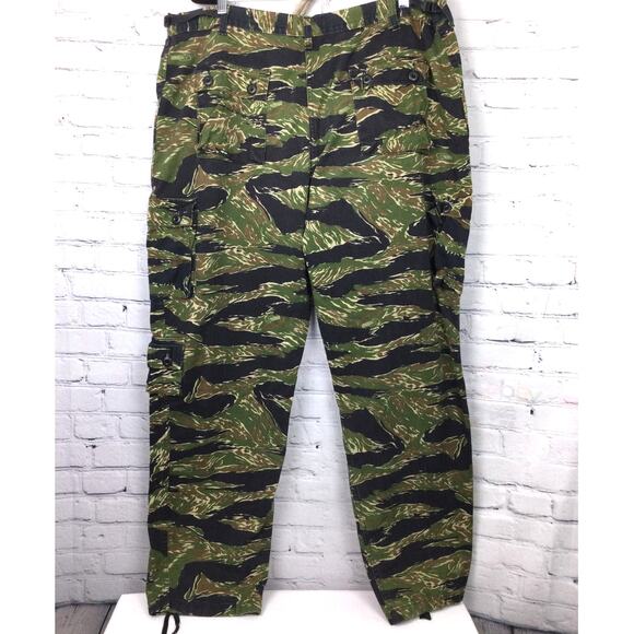 Tru-Spec Tiger Stripe Cam Cargo Flap Pockets Button Fly Drawstring Hem Pants 2XL - Picture 3 of 11